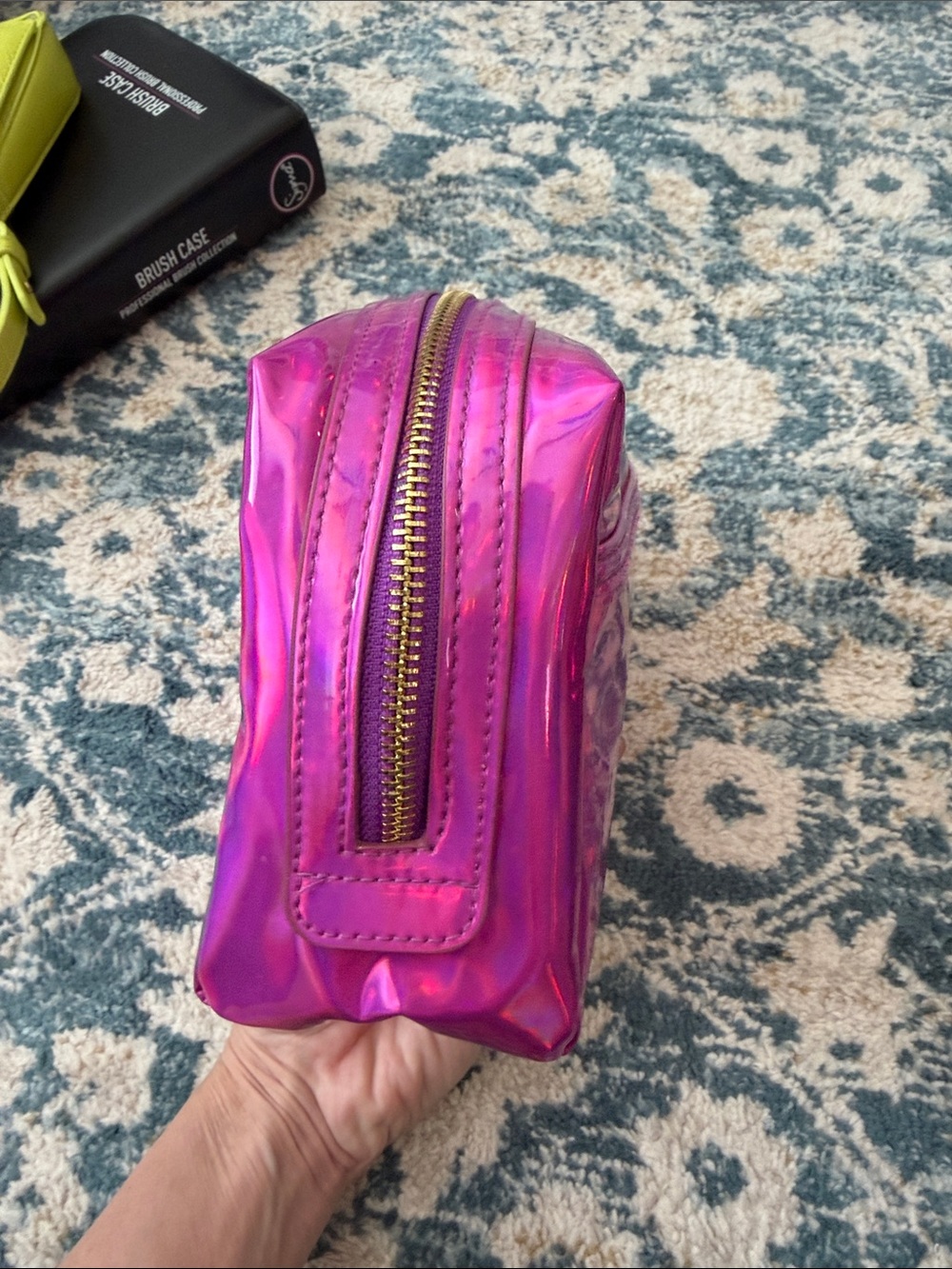 Jeffree Star Iridescent Hot Pink Cosmetic Pouch - Picture 4 of 11